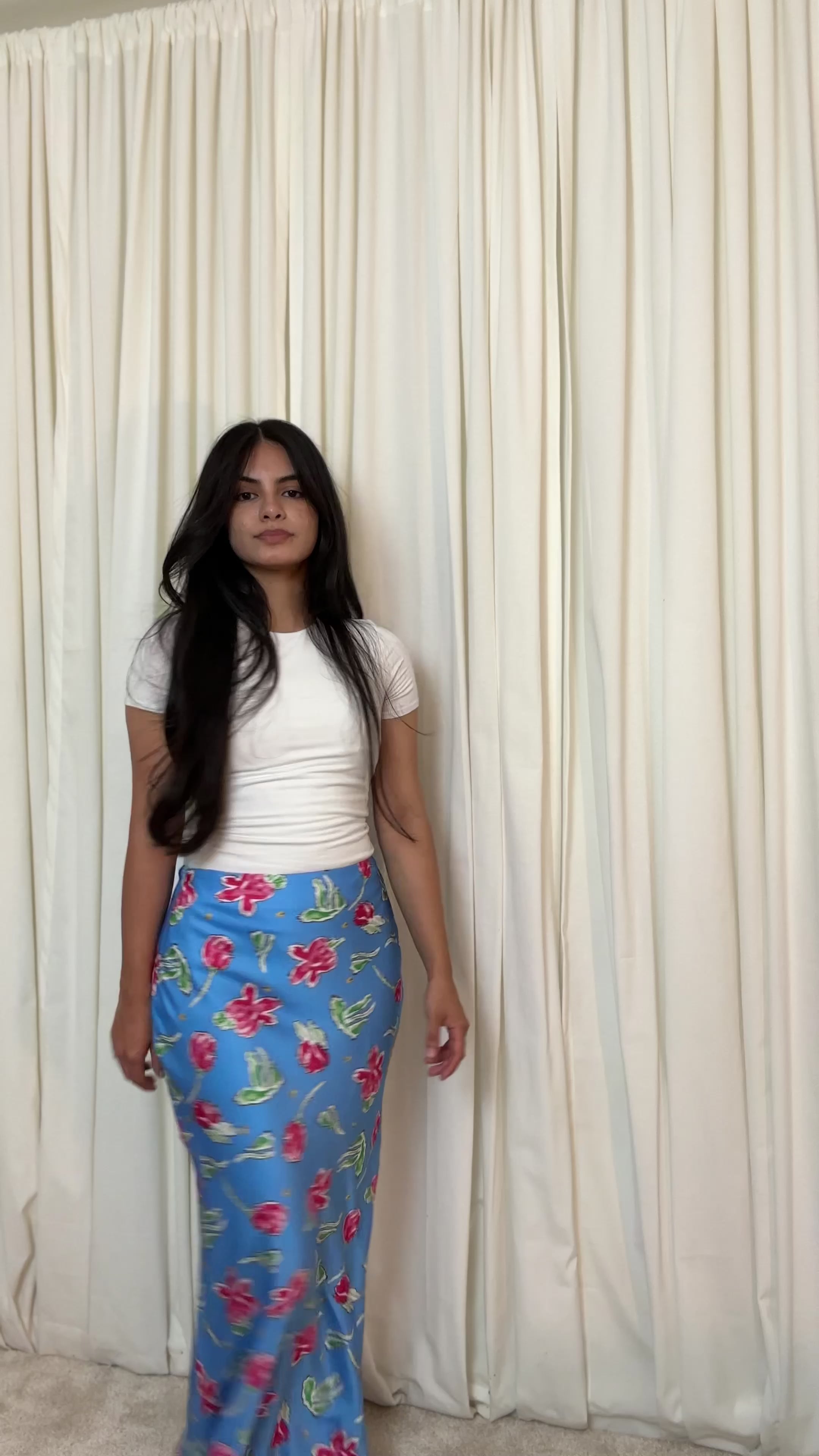 Samantha Jas Maxi Satin Skirt
